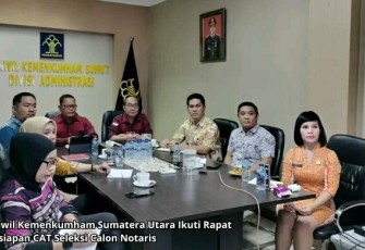 Kanwil Kemenkumham Sumut Mengikuti Rapat CAT.