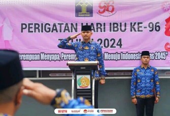 Karutan Pangkalan Brandan Erwin Siregar Pimpin Upacara Peringatan Hari Ibu Tahun 2024.