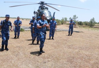 Danlanud Sultan Hasanuddin saat Melakukan Kunjungan Kerja di Kabupaten Takalar Sekaligus Tinjau Air Weapon Range TNI AU