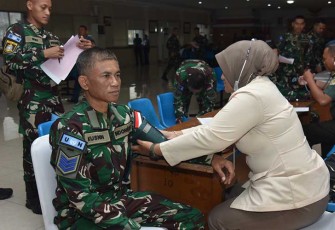 Diskes Kolinlamil saat Turut Andil Bantu Urikes Prajurit di Gedung Laut Natuna, Mako Kolinlamil, Tanjung Priok, Jakarta Utara.