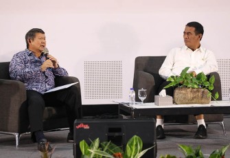 Hasyim dalam acara "Dialog Kebangsaan" yang dilangsungkan di Universitas Hassanudin Makassar, Sulawesi Selatan, pada hari Selasa 20 Februari 2024.
