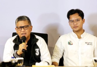Konferensi di Media Center TPN Ganjar-Mahfud, Menteng, Jakarta Pusat, Rabu (17/1/2024).