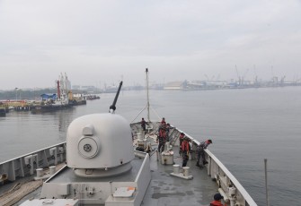 KRI Sultan Iskandar Muda-367 Tiba di Belawan