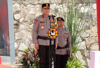 Wakapolda Banten Brigjen Pol H. M. Sabilul Alif saat memimpin upacara Penutupan Pemantapan Bintara dan Tamtama Remaja TA 2024 di Bumi Maja Lestari Desa Cilangkap, Kecamatan Maja pada Senin (05/02).
