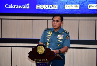 Kepala Staf Angkatan Laut (Kasal) Laksamana TNI Dr. Muhammad Ali pada Acara Peringatan Isra Mi’raj 1445 H/2024 M bertempat di Auditorium Denma Mabesal, Cilangkap, Jakarta Timur, Selasa (13/02)