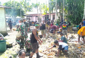 Pasiter Kodim 1710/Mimika Ajak Masyarakat Jaga Stabilitas Keamanan Di Wilayah Jelang Pemilu 14 Februari 