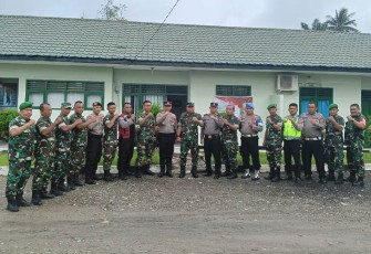Danramil 10/TM Terima Kunjungan Kapolsek Kampung Rakyat
