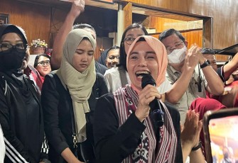 Siti Atikoh saat Terima Aspirasi Pedagang Pasar Bersehati Manado