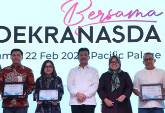 Muhammad Rudi saat menghadiri silaturahmi Ketua Dekranasda Kota Batam bersama Pelaku IKM/UMKM Kota Batam TA 2024 di Grand Ballroom Pasific Palace Hotel, Kamis (22/2/2024).
