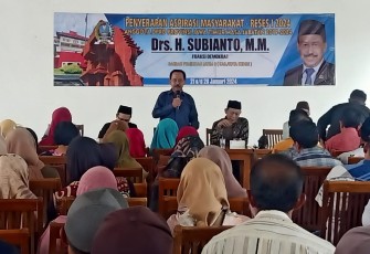 Anggota DPRD Jatim Subianto saat Reses I Tahun 2024