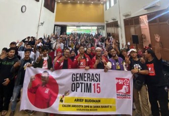 Konsolidasi Relawan Arief Budiman di Citeureup Bogor Deklarasikan Prabowo-Gibran Sekali Putaran