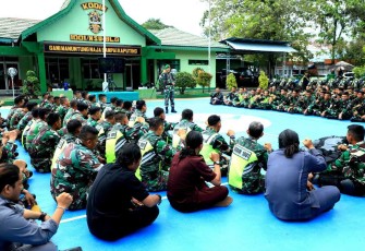 Kodim 1001/HSU-BLG Apel Gelar Kesiapan PAM Pemilu Melalui Vicon