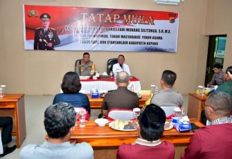 Kapolda NTT Irjen Pol Daniel Tahi Monang Silitonga bertatap muka dengan Forkopimda, Toga, Tomas Kabupaten Kupang, Rabu (31/1)