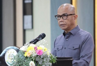 JAM-Intelijen Prof. Dr. Reda Manthovani memberikan sambutan pada acara Penyampaian Hasil Kegiatan (Exit Meeting) Proyek Strategis Nasional (PSN) pada Direktorat Pengamanan Pembangunan Strategis (PPS) Jaksa Agung Muda Bidang Intelijen dalam kurun waktu tahun 2023.