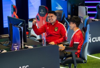 eTimnas Indonesia dalam ajang AFC eAsian Cup 2023 di Doha, Qatar, Minggu (4/2)