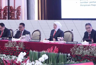 Rapat Umum Pemegang Saham (RUPS) Tahunan Tahun Buku 2023. Acara tersebut dihelat di Ruang Bromo, Bank Jatim Kantor Pusat Surabaya pada hari Rabu (7/2). 
