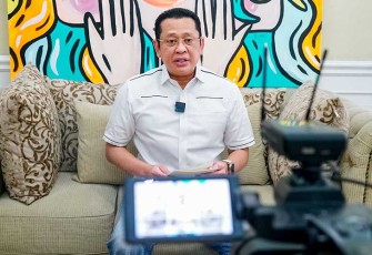 Bamsoet dalam sambutan virtual pada diskusi publik dan pelantikan PB PARMUSI dari Purbalingga, Minggu (11/2/24).