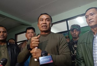 Pangdam Jaya Mayjen TNI Mohamad Hasan saat memberikan keterangan pers 