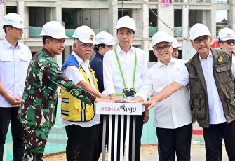 Panglima TNI Dampingi Presiden RI Resmikan Berbagai Fasilitas pada Rangkaian Kunjungan Kerja ke IKN 