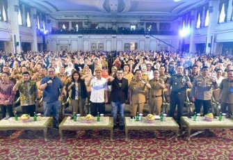 kegiatan ‘Demi Indonesia Cerdas Memilih di Kota Palembang’ di The Sultan Convention Center, Palembang, Sumatera Selatan, Senin (22/1/2024).