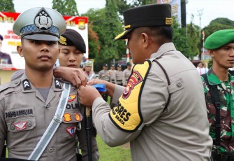 Apel Gelar Pasukan Ops Keselamatan Nala dan Pencanangan Aksi Keselamatan Jalan Polres Bengkulu Utara T.A- 2024 di Apel Polres Bengkulu Utara. Sabtu (2/03/2024).
