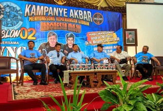 Bikers WNG Dukung Prabowo Gibran di Acara Kampanye Akbar di Hotel Dana Solo pada Kamis (08/2/2024) 