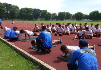 Tes Garjas di Lapangan Jala Krida Mandala, AAL,  Bumimoro, Surabaya. (22/01/2024).