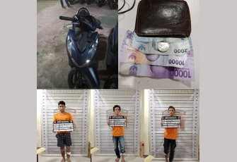 Tersangka dan barang bukti saat diamankan