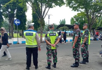 Kodim dan Polres Pacitan saat bersinergi Amankan Proses Tahapan Pemilu