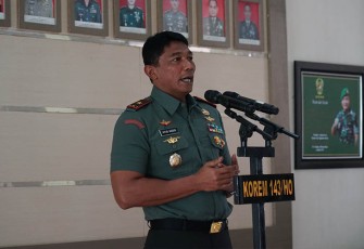 Komandan Korem 143/HO Brigjen TNI Ayub Akbar menerima kunjungan Tim KKDN Watannas RI di Makorem 143/HO. 