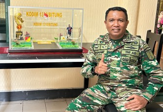 Komandan Kodim 1310/Bitung, Letkol Czi Hanif Tupen, S.T, M.I.P