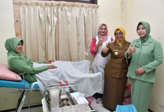 Persit KCK Cab XVI Dim 0802 Ponorogo Lakukan Tes HPV DNA 