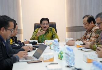 Kunjungan KPK ke Itjen Kemenag dalam rangka kolaborasi penulisan buku antikorupsi di Jakarta, Kamis (6/2)