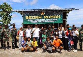 Satgas Yonarmed 12 Hadirkan Rumah Layak bagi Warga Dusun Surama