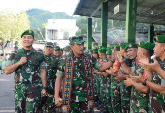 Danrem 023/KS Didampingi Ketua Persit Kunker ke Kodim 0211/TT