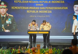 Polri dan Kementerian Imigrasi dan Pemasyarakatan meneken nota kesepahaman. Dengan adanya hal tersebut diharapkan sinergisitas kedua lembaga tersebut dalam berjalan semakin optimal