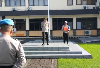 Kapolres Bitung AKBP Albert Zai Pimpin Apel Perdana Pasca Cuti Idhul Fitri 1446 H