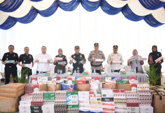 Ratusan Ribu Batang Rokok Ilegal yang akan dimusnahkan