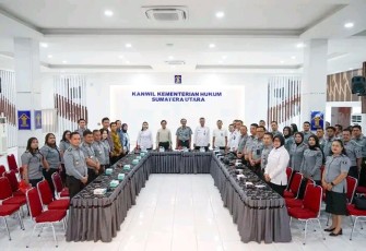 Kementerian Hukum Sumut Sambut Kedatangan Ketua Tim Pemeriksa BPK RI