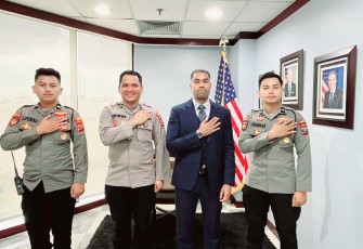Tim Patroli Presisi Sat Samapta Polrestabes Medan Poto Bersama Konsulat Amerika Serikat