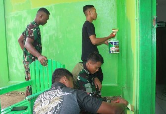 Percantik sarana ibadah di lokasi TMMD Kodim Parepare 