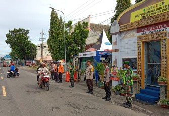 Kodim 0803/Madiun Bersama Polres dan Instansi Gelar Pengamanan Arus Mudik dan Balik Idul Fitri 