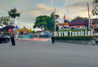 Pengamanan kawasan DTW Tanah Lot 