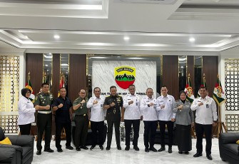 Karutan Kelas I Medan Turut Serta Bersama Kanwil Ditjenpas Pada Kunjungan ke Pangdam I/BB Mayjen TNI Rio Firdianto