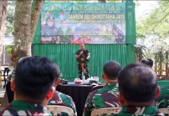 Aprisiasi Danrem 081/DSJ Saat Kunjungan Kerja Di Makodim 0801/ Pacitan