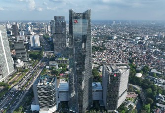 Ilustrasi gedung Telkom Jakarta 