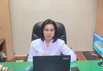 Kakanwil KemenHAM Sumut-Kepri Flora Nainggolan Mengikuti Kegiatan yang Diselenggarakan Inspektorat Secara Virtual.