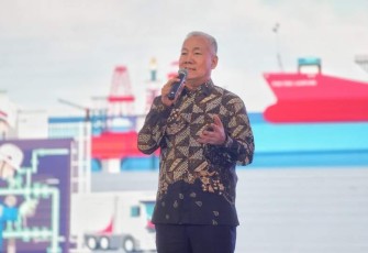 Direktur Utama PGN Arief S. Handoko dalam Customer Business Forum dengan pelanggan industri di wilayah SOR II pada Selasa (24/6/2025)