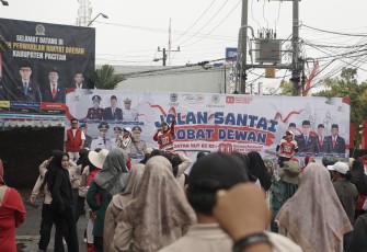Dandim Pacitan Mengikuti Kegiatan Jalan Santai Sobat Dewan di DPRD 