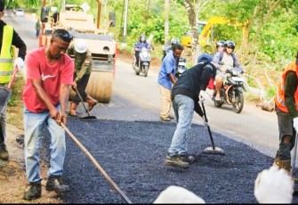 Pemprov Kepri Laksanakan Perbaikan Jalan Nusantara KM 13 Tanjungpinang-Kijang